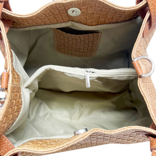Borsa a Mano da Donna Pelle Intrecciata - Cortona 80047 - immagine 4