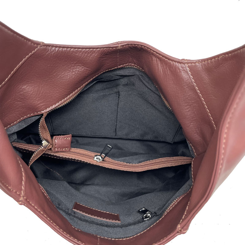 Borsa a spalla da donna in pelle - 41x55x12 cm - 6170 - immagine 6