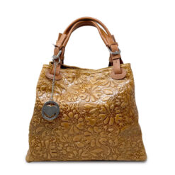 Borsa a Mano da Donna Fantasia Floreale su Pelle - Pienza 80049.