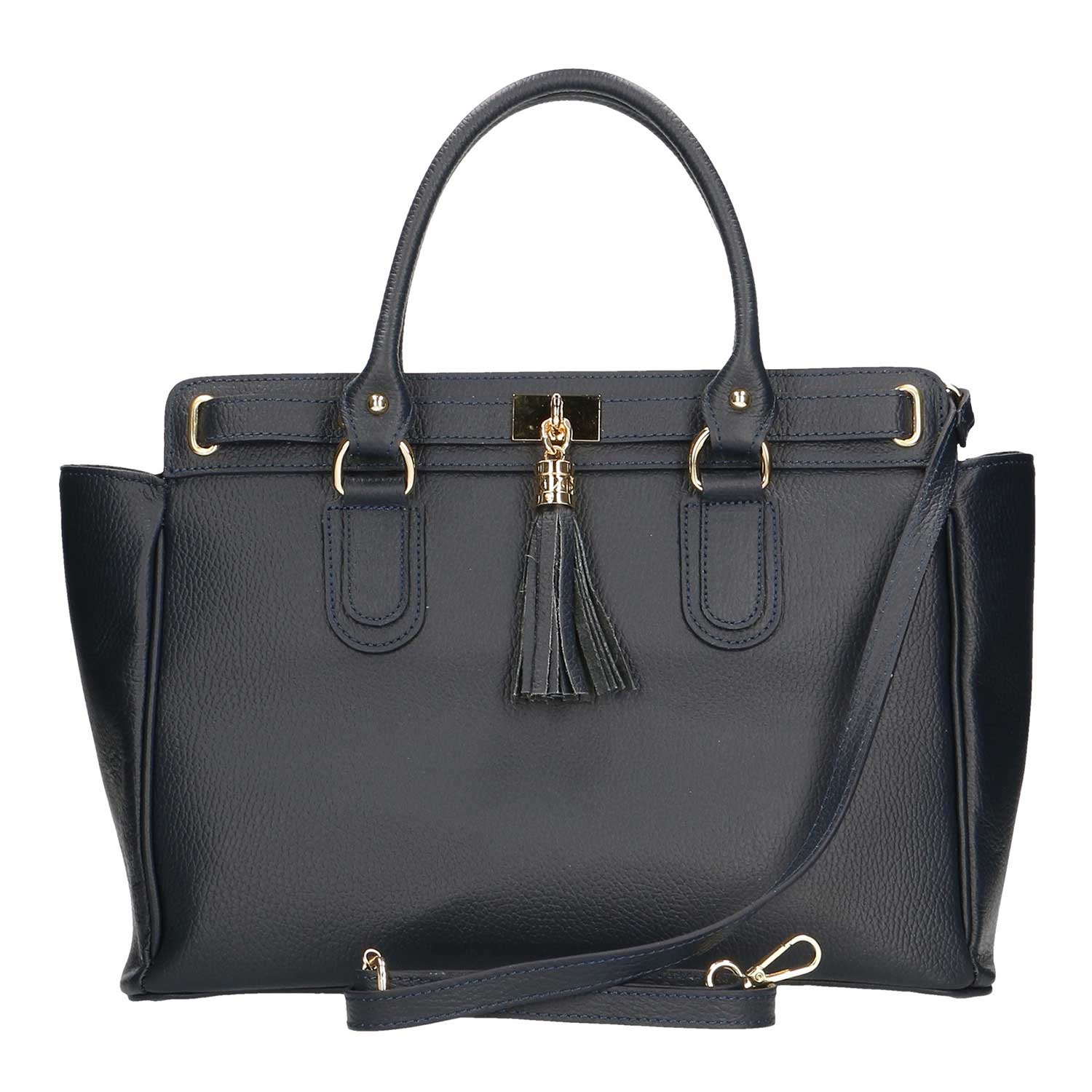Borsa a Mano grande da Donna con con pendente in pelle - 80048.