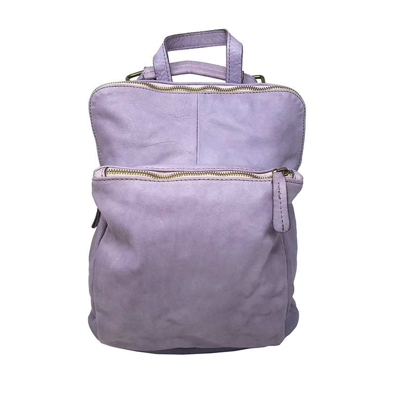 Zaino a Spalla da Donna Pelle Morbida in Stile Vintage - 28x33x12 Cm - K011 - immagine 2