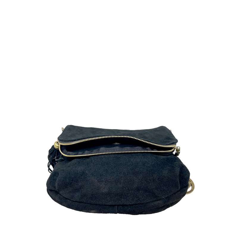 Borsa A Mano Pochette Chicca Borse In Pelle Scamosciata - Modello Dafne 32x20x14 Cm - Fatto A Mano In Italia - Foto 3