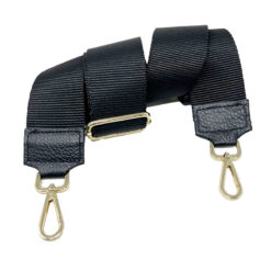 Tracolla TR01 Nero No Logo Metallo Oro