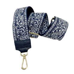 Tracolla TR01 Damascata Blu Metallo Oro