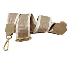 Tracolla TR01 Fango Taupe Chiaro Metallo Oro