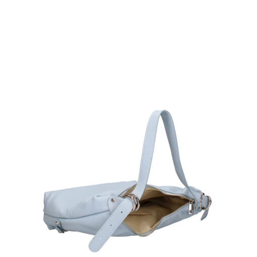 Borsa grande a spalla in pelle con fibbie - 7140. - immagine 5