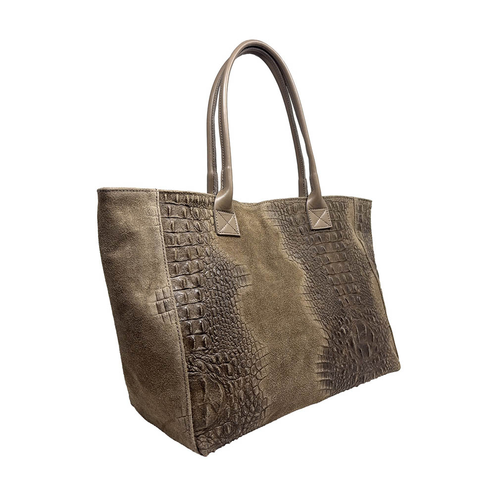 Borsa a Mano Shopper Grande Indossabile a Spalla da Donna in Pelle - K062 - immagine 3