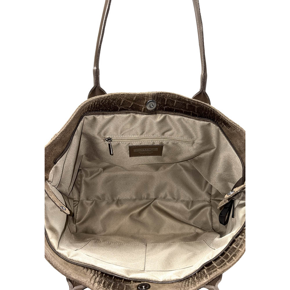 Borsa a Mano Shopper Grande Indossabile a Spalla da Donna in Pelle - K062 - immagine 5