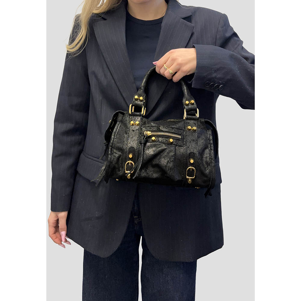 Borsa a Mano Piccola in Pelle Opaca con Borchie - ART. K072 - immagine 7