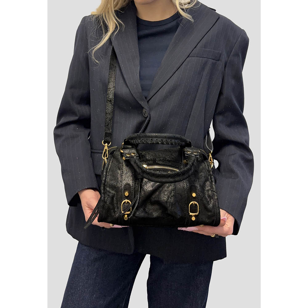 Borsa a Mano Piccola in Pelle Opaca con Borchie - ART. K072 - immagine 8