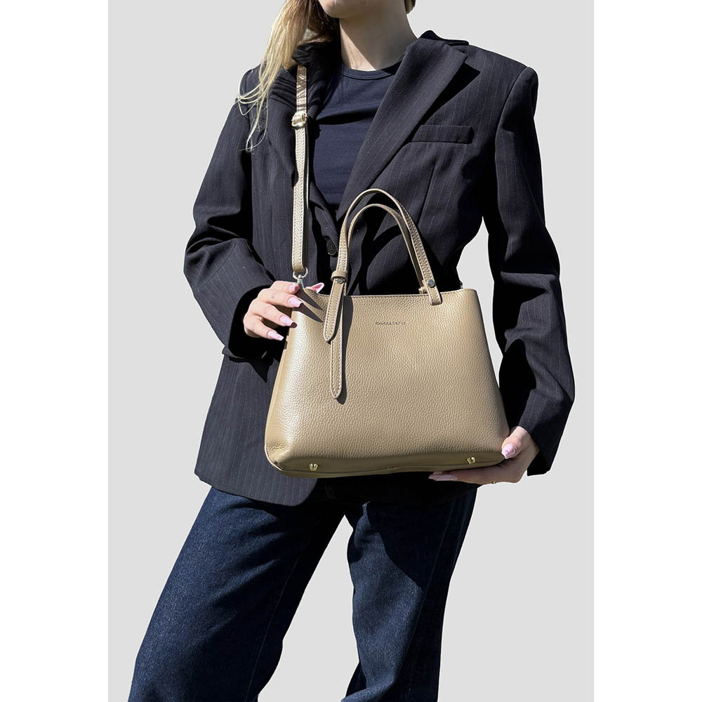 Borsa a Mano Elegante da Donna in Pelle Martellata con Tracolla - ART. K103 - immagine 7