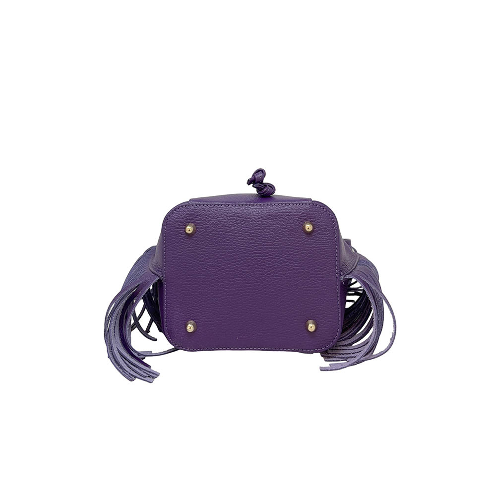 Borsa a Mano Secchiello da Donna in Pelle Dollaro con Frange ART. K104 - immagine 4