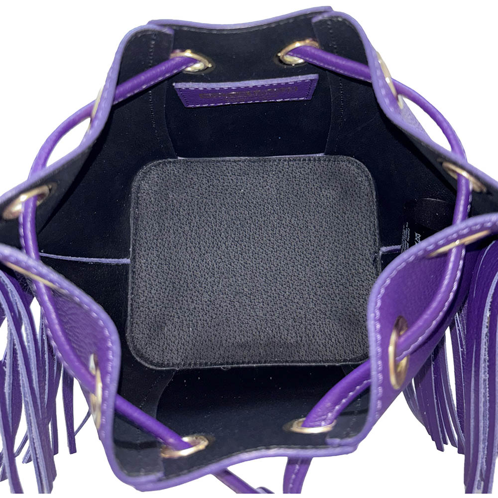 Borsa a Mano Secchiello da Donna in Pelle Dollaro con Frange ART. K104 - immagine 5