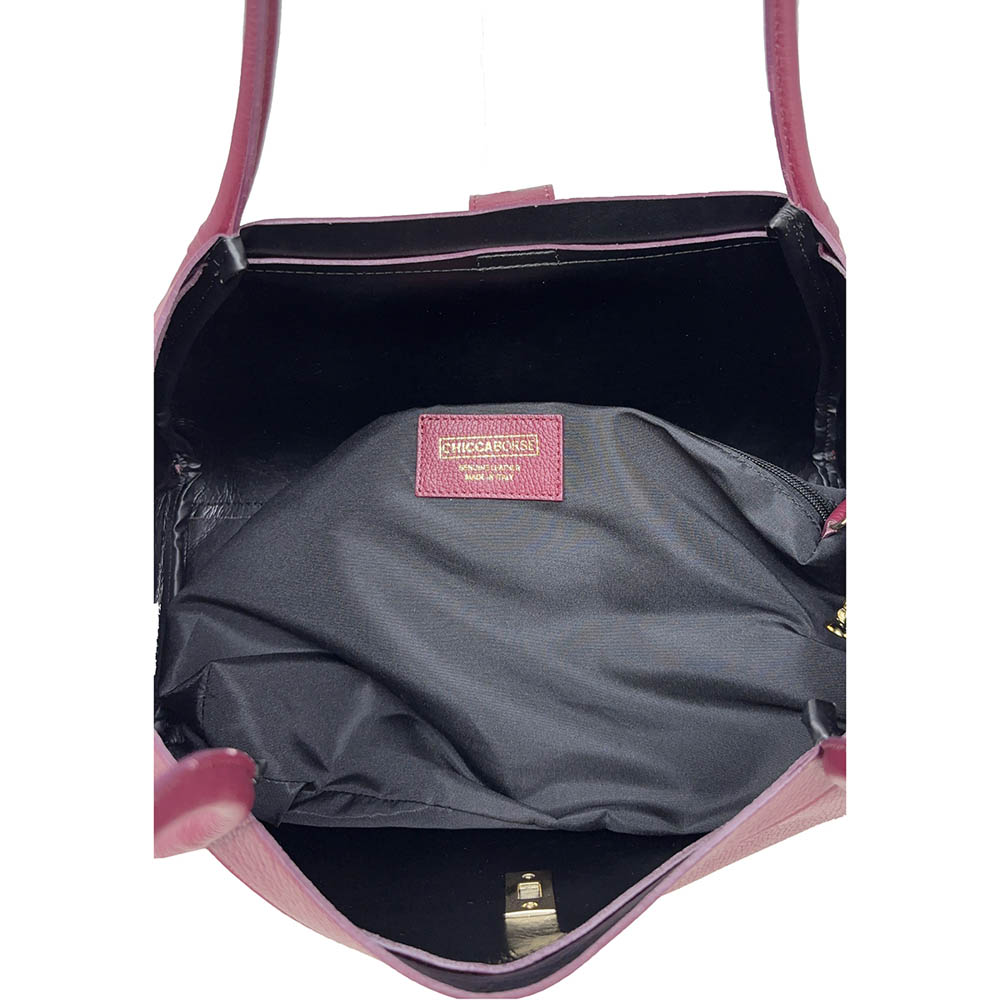 Borsa a Mano Elegante da Donna con Tracolla in Pelle Martellata - ART. K105 - immagine 5