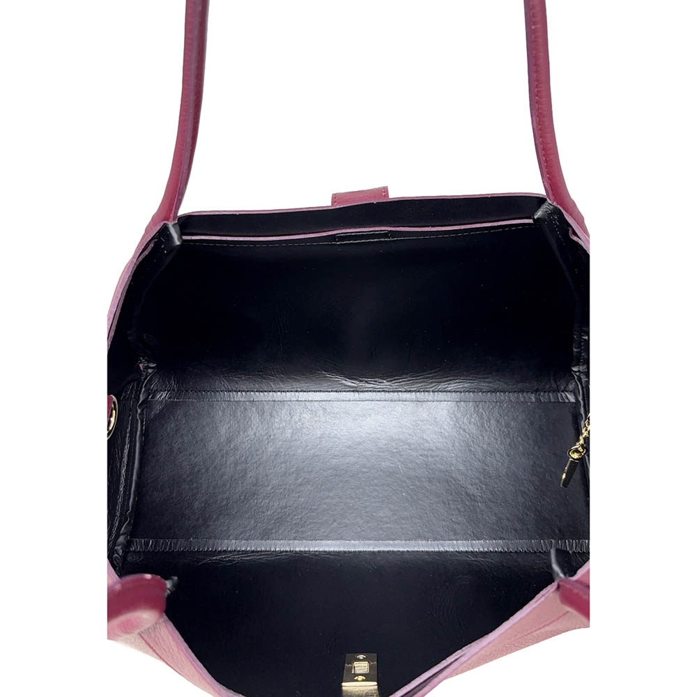 Borsa a Mano Elegante da Donna con Tracolla in Pelle Martellata - ART. K105 - immagine 7