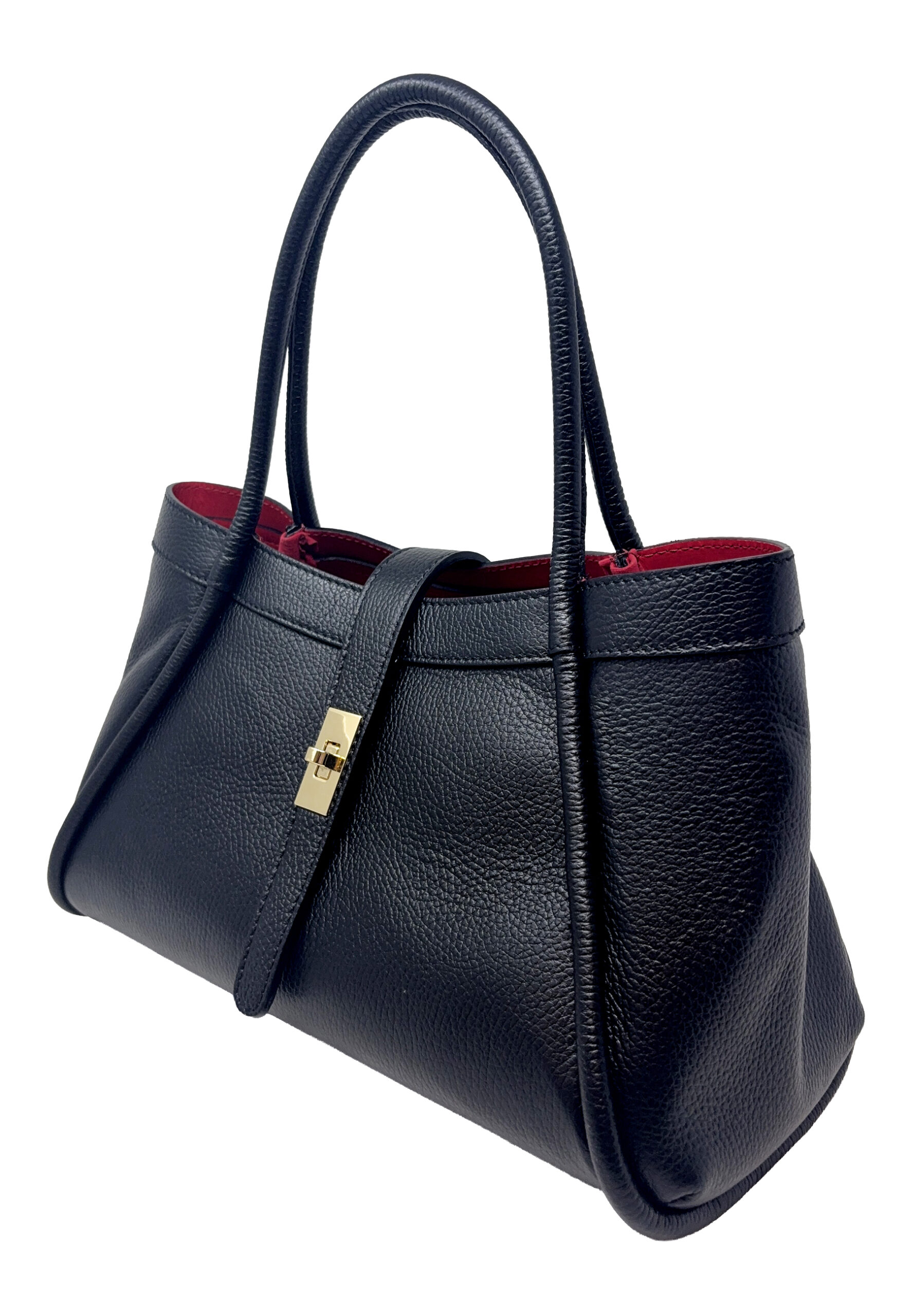 Borsa a Mano Elegante da Donna in Pelle Martellata - La Prisma Media - ART. K106 - immagine 3