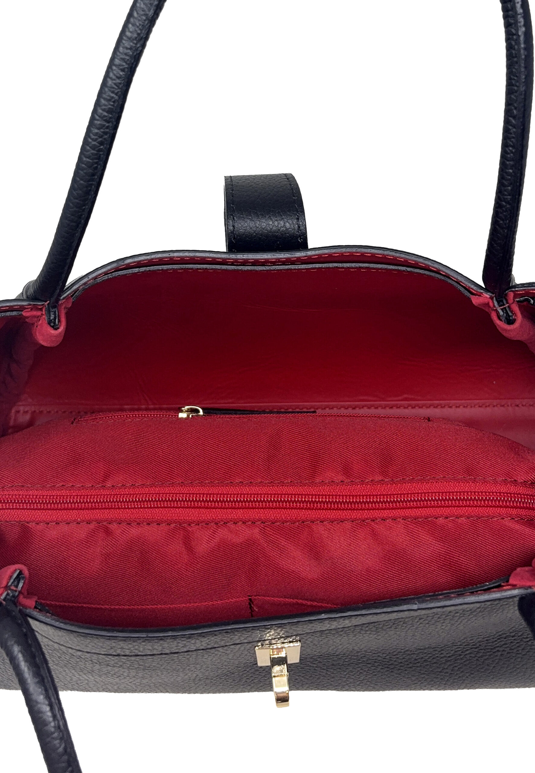 Borsa a Mano Elegante da Donna in Pelle Martellata - La Prisma Media - ART. K106 - immagine 7