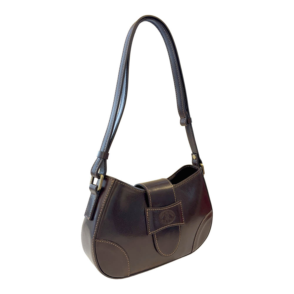 Borsa A Tracolla in Vera Pelle Lucida/Opaca Made in Italy - La Serafina - art. KFAB007 - immagine 2