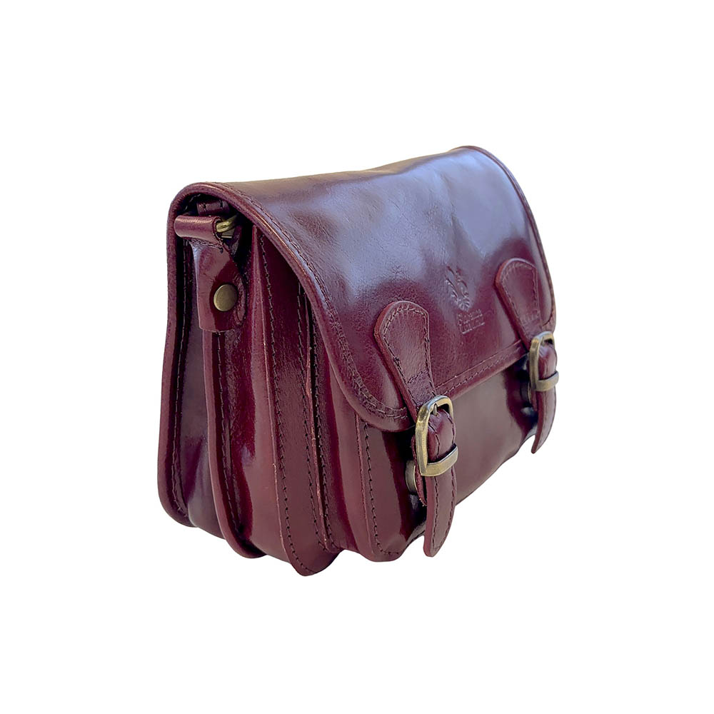 Borsa A Tracolla in Vera Pelle Lucida Made in Italy - L'Aurelia - art. KFAB010 - immagine 3