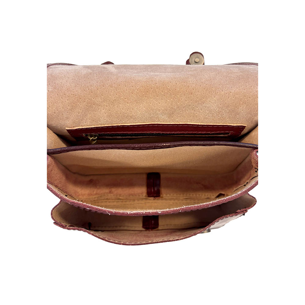 Borsa A Tracolla in Vera Pelle Lucida Made in Italy - L'Aurelia - art. KFAB010 - immagine 6