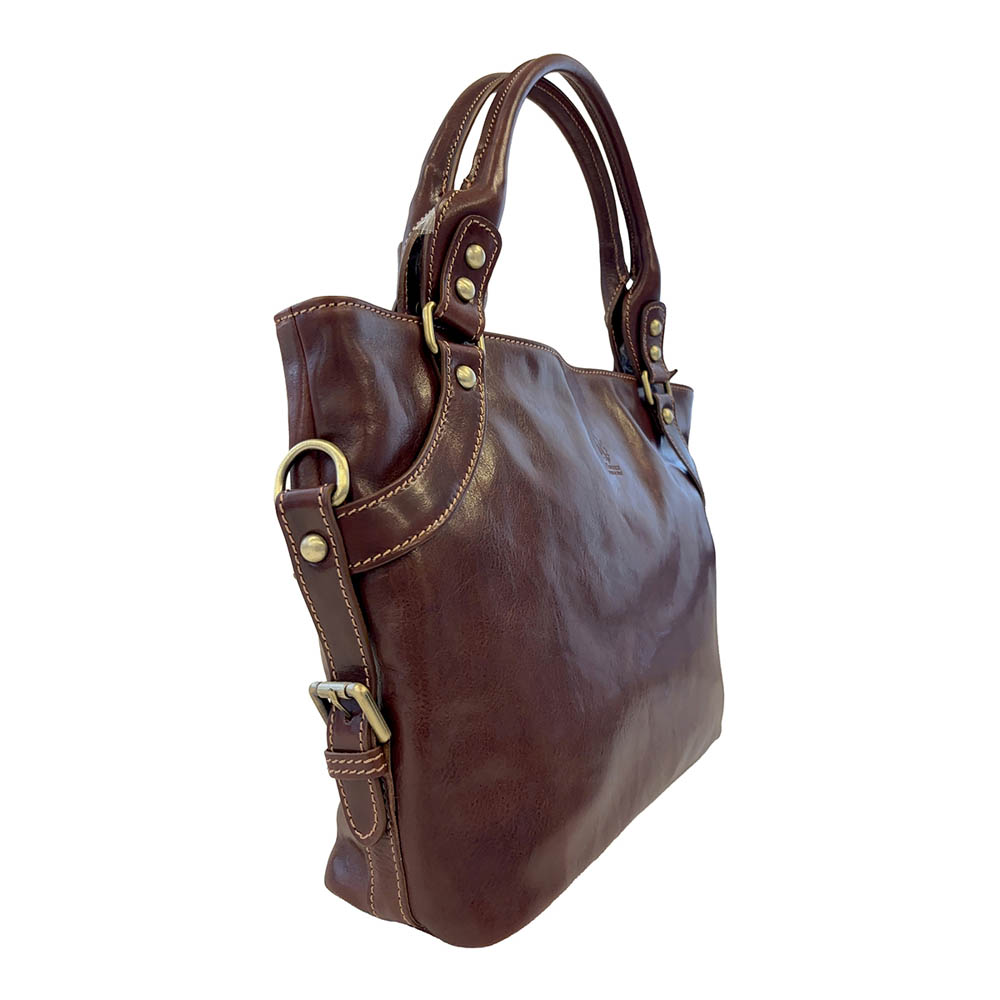 Borsa A Tracolla in Vera Pelle Lucida Made in Italy - L'Ivette - art. KFAB013 - immagine 2