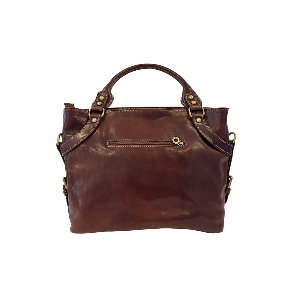 Borsa A Tracolla in Vera Pelle Lucida Made in Italy - L'Ivette - art. KFAB013 - immagine 3