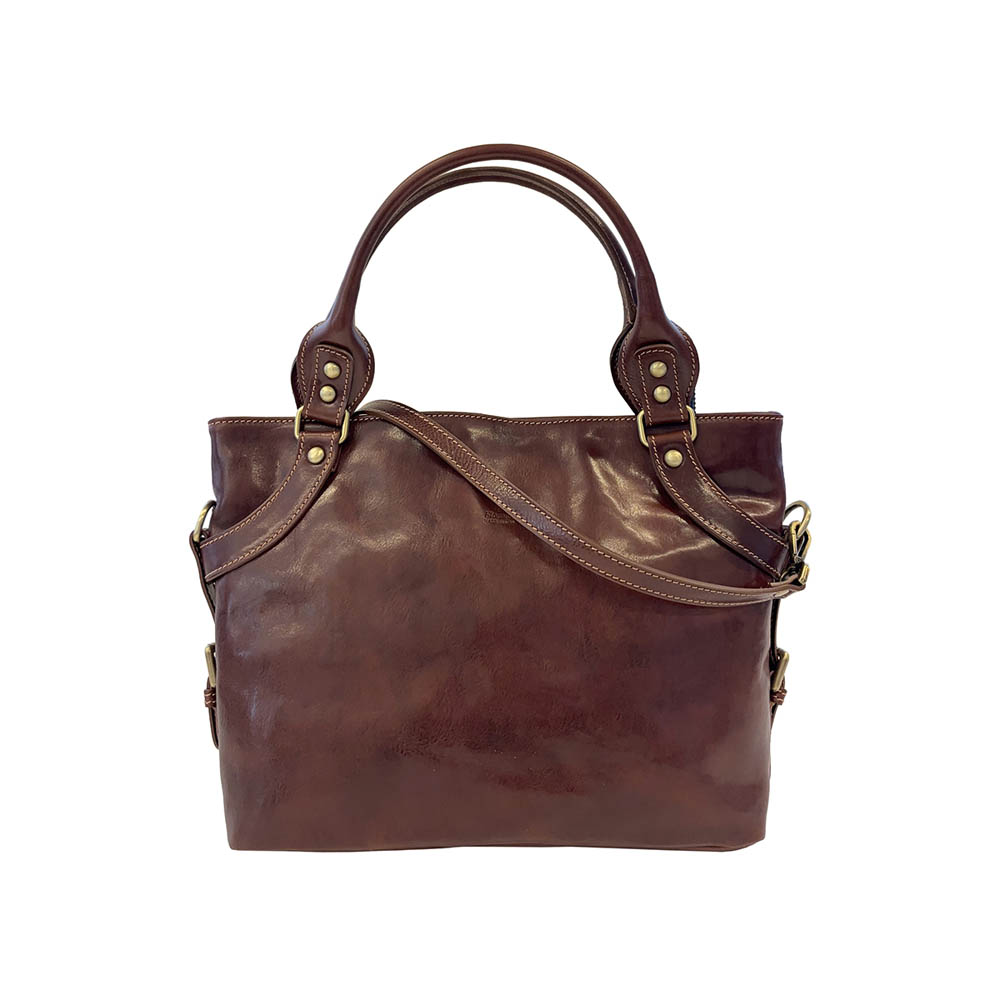 Borsa A Tracolla in Vera Pelle Lucida Made in Italy - L'Ivette - art. KFAB013 - immagine 5
