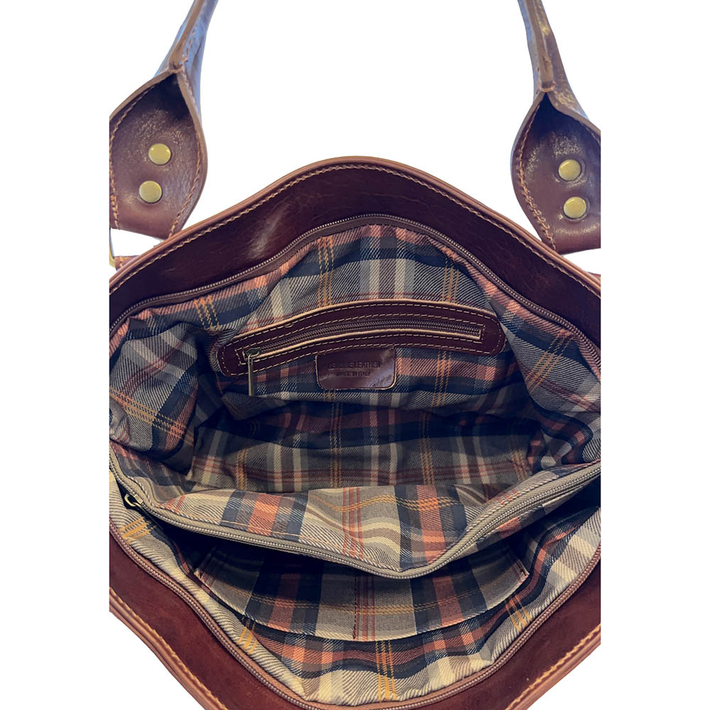 Borsa A Tracolla in Vera Pelle Lucida Made in Italy - L'Ivette - art. KFAB013 - immagine 6